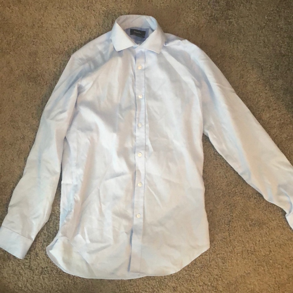Baby blue esquire dress shirt slim fit 15 32/33